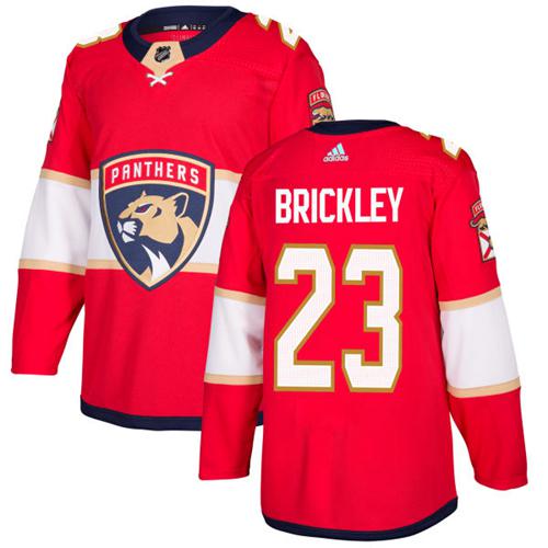 Adidas Panthers #23 Connor Brickley Red Home Authentic Stitched NHL Jersey